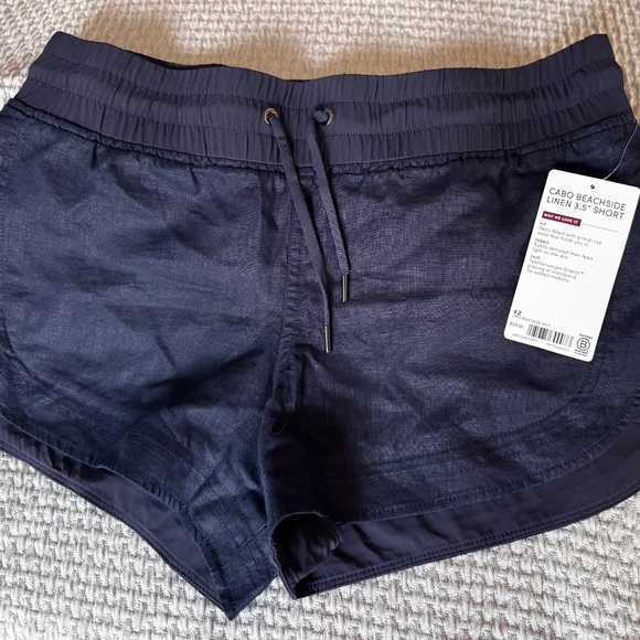 Athleta Cabo Beachside Linen Short 3.5” size 12 NWT - Picture 2 of 4